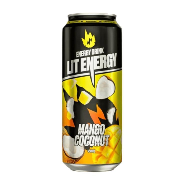 Напиток энергетический LiT Energy Mango Coconut манго кокос 450 мл., ж/б