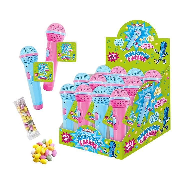 Драже Конфитой Мега Хит! Микрофон музыкальная игрушка 5 гр., пластиковая упаковка