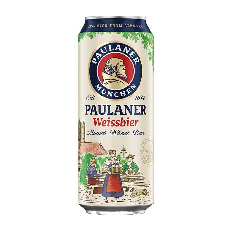 Пиво Paulaner Weissbier светлое нефильтрованное пастеризованное 5,5% 500 мл., ж/б