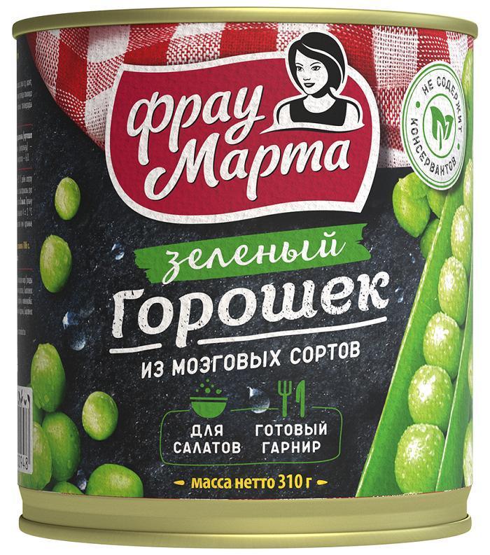 Горошек зеленый Фрау Марта 310 гр., ж/б