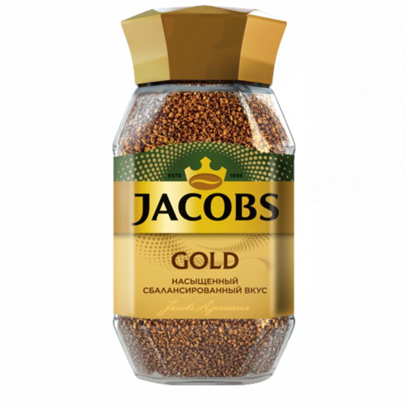 Кофе Jacobs Gold растворимый натуральный сублимированный 190 гр., стекло