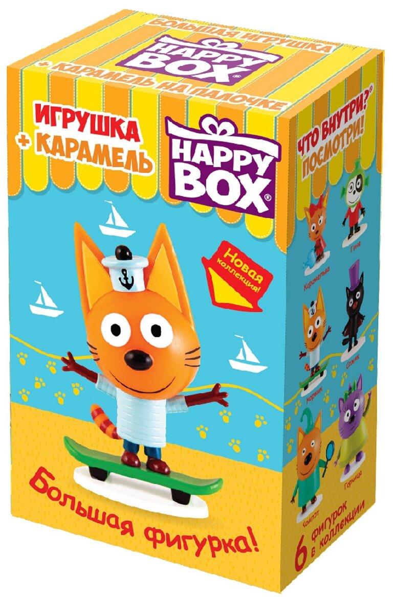 Карамель Happy Box Три кота с игрушкой 30 гр., картон