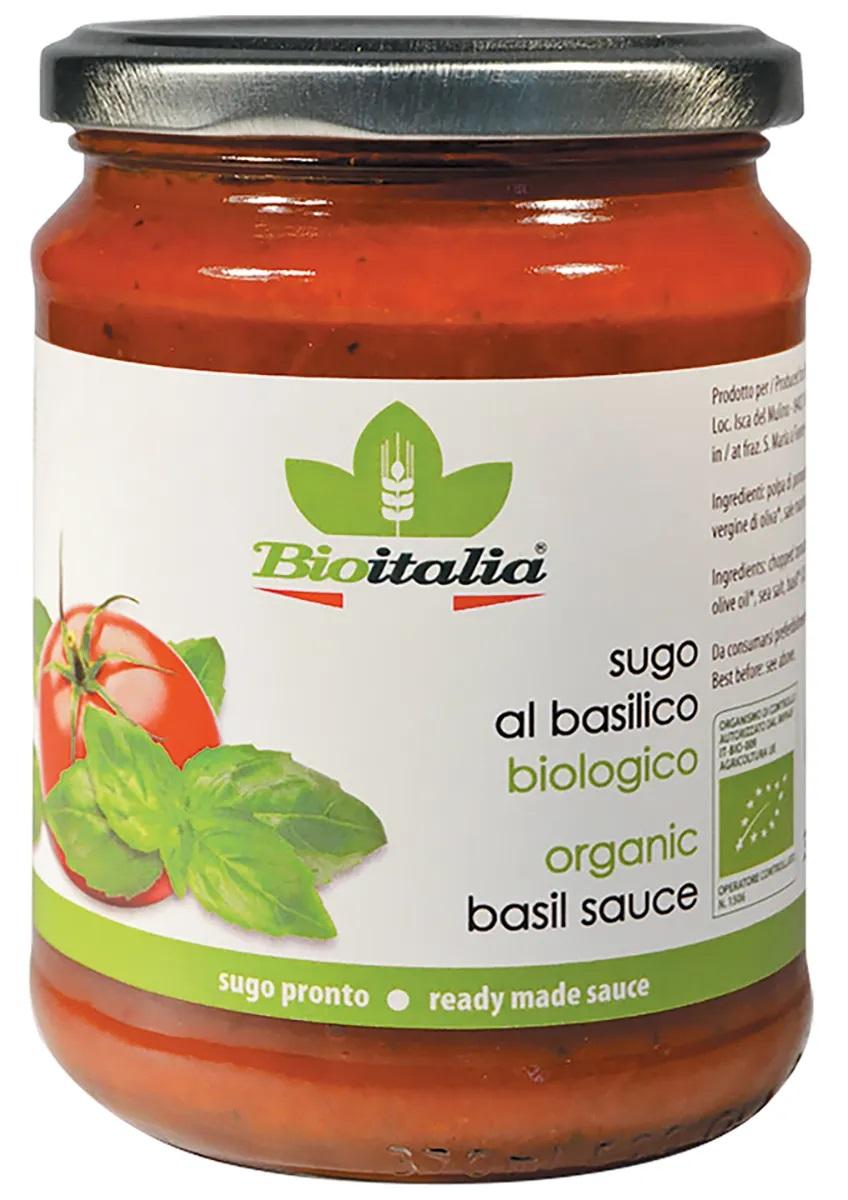 Соус Bioitalia томатный с базиликом, 350 гр., стекло