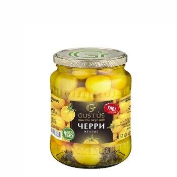 Томаты Gustus марин черри ГОСТ , 680 гр, стекло