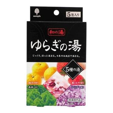 Соль для ванны аромат в ассортименте 5 шт., Kokubo Горячие источники, 50 гр., картонная коробка