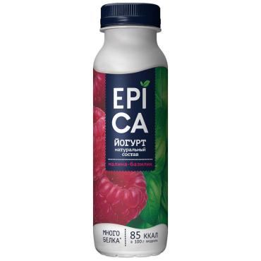 Йогурт питьевой Малина базилик 2,5%, Epica, 290 гр, ПЭТ