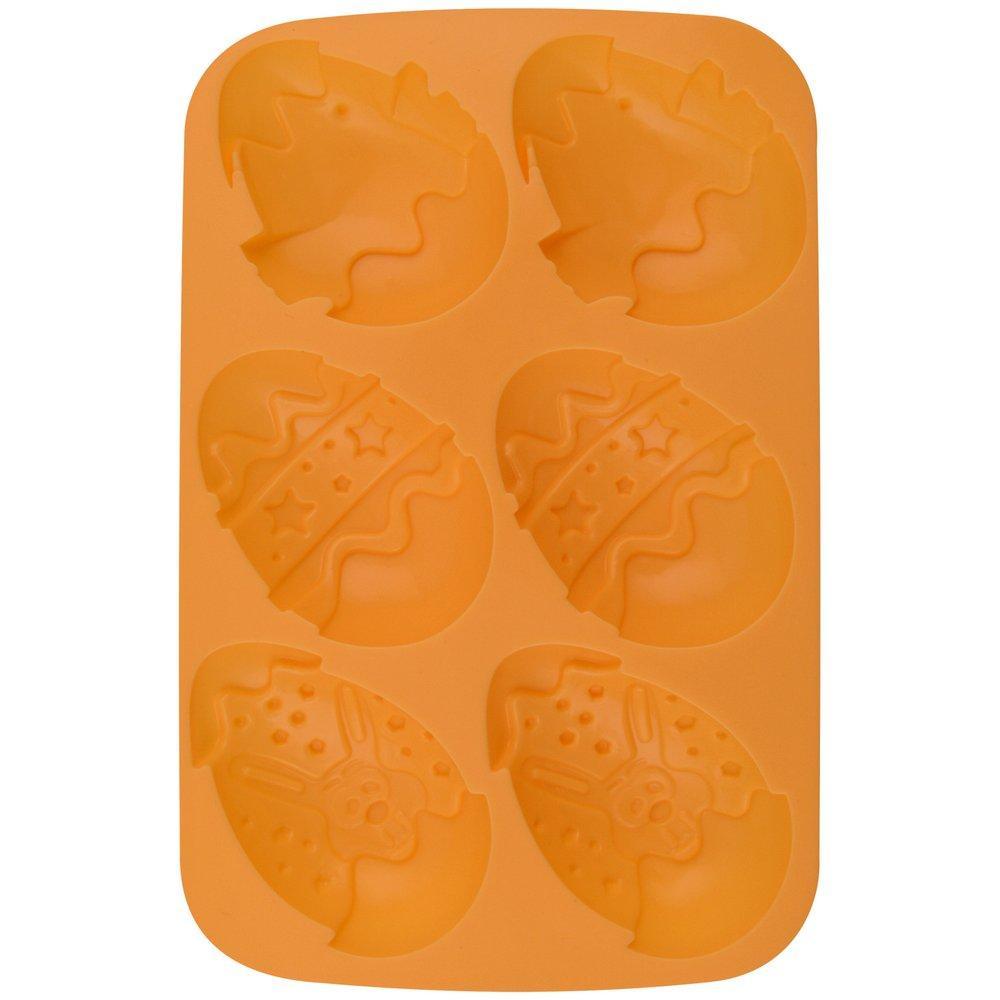 Форма для шоколадных яиц силиконовая Мультидом 26х17х2,5 см., пакет