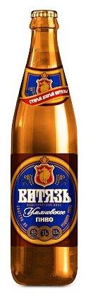 Пиво ульяновское светлое Витязь 4,5%, 450 мл., стекло