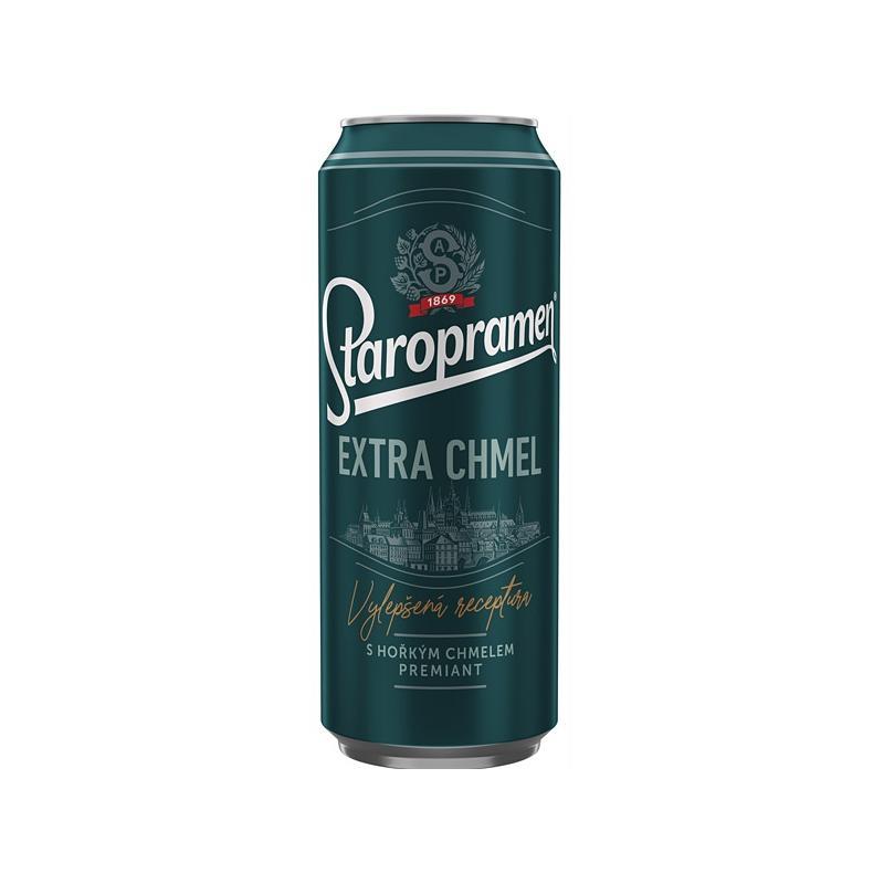 Пиво Staropramen Extra Chmel пастеризованное светлое нефильтрованное 4,5% 500 мл., ж/б