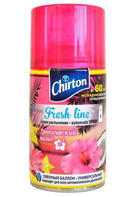 Сменный баллон для автоматического освежителя воздуха Chirton Fresh Line Тропический оазис 250 мл.