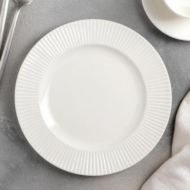 Тарелка десертная Доляна Ламбруско, 20,5 см, цвет белый