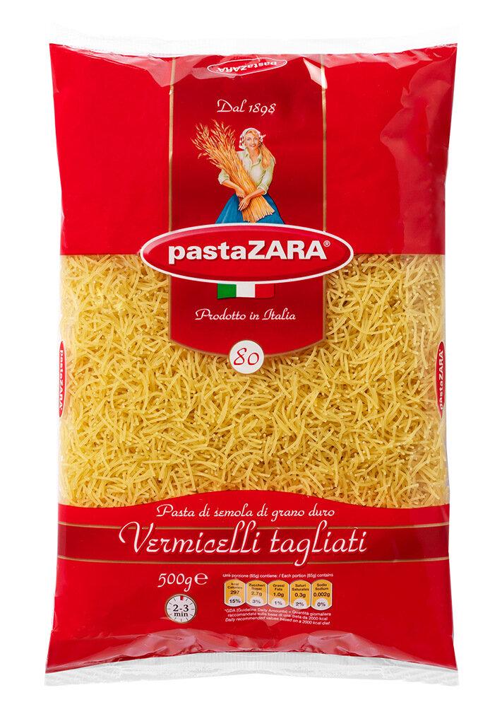 Макаронные изделия Pasta Zara № 080 вермишелька 500 гр., флоу-пак