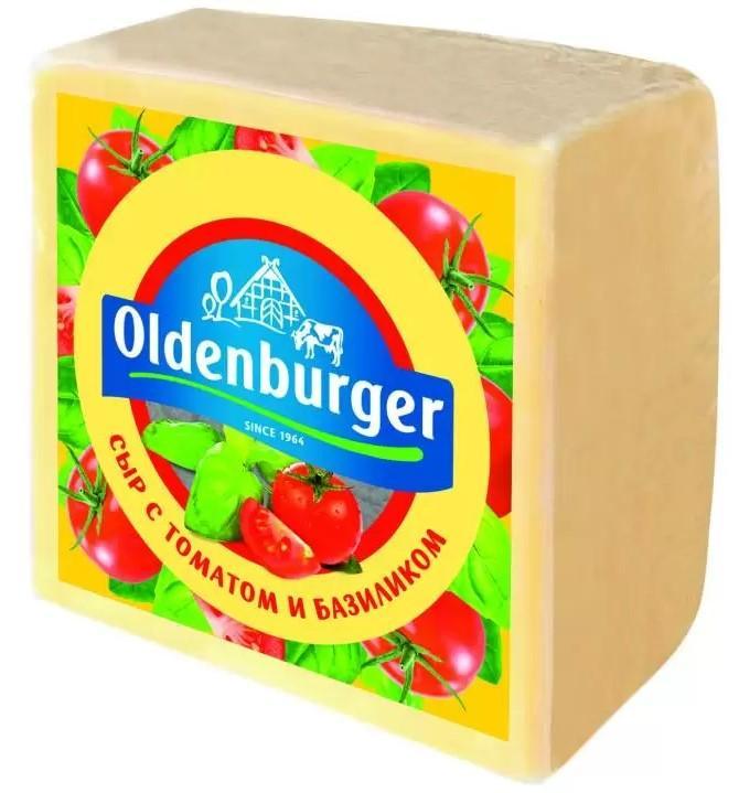 Сыр Oldenburger с томатом и базиликом 45% 1,1 кг., пленка