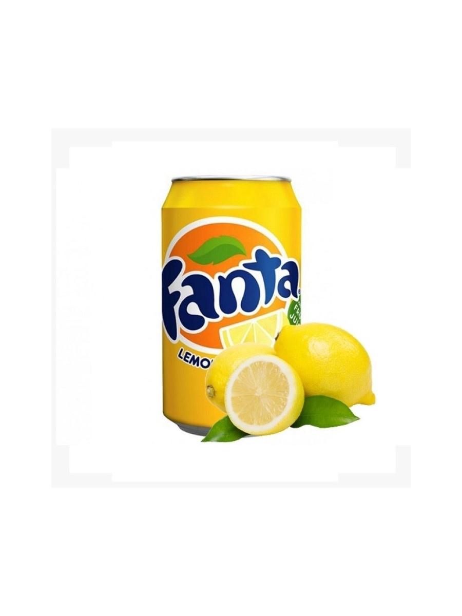 Напиток безалкогольный Fanta Lemon сильногазированный со вкусом лимона, 330 мл., ж/б