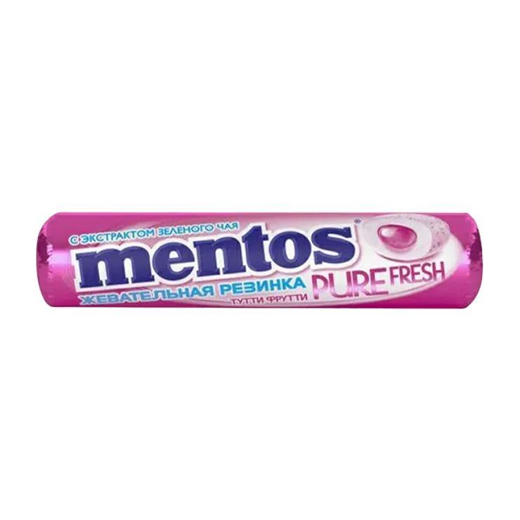 Жевательная резинка Mentos Pure Fresh тутти фрутти 30 гр., обертка