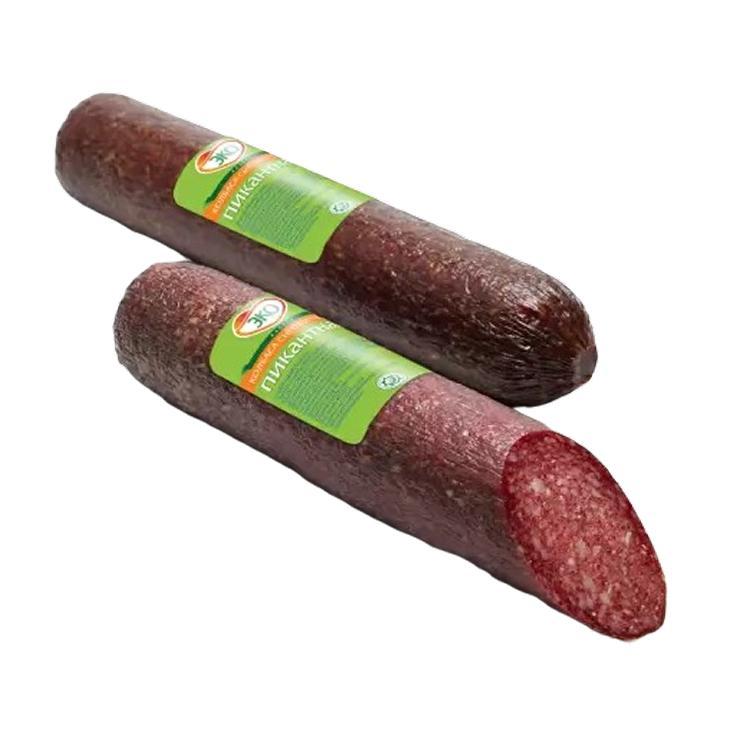 Колбаса ЭКО Пикантная сырокопченая Халяль 6,4 кг., вакуум