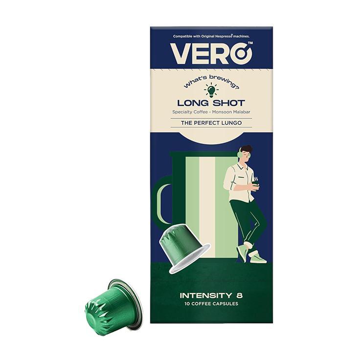 Кофе Vero Long Shot RSR молотый в капсулах 10 шт. 56 гр., картон