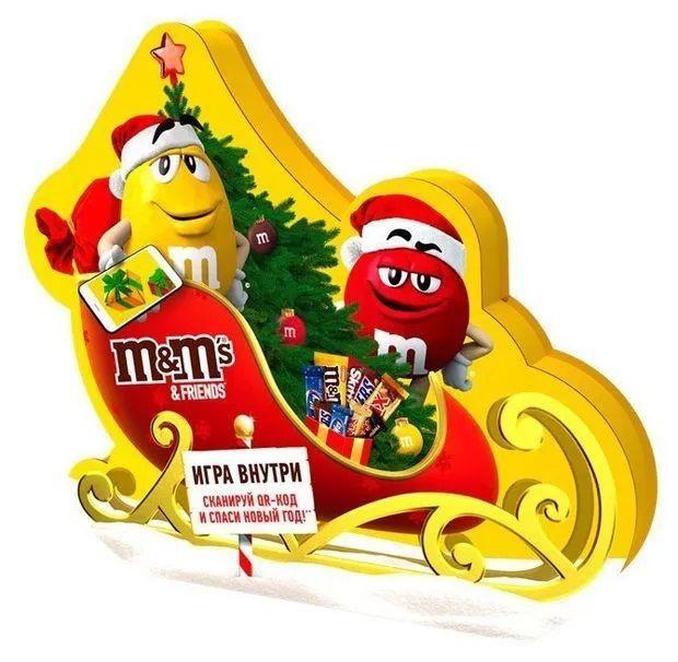 Подарочный набор M&M's Сани 222 гр., картон