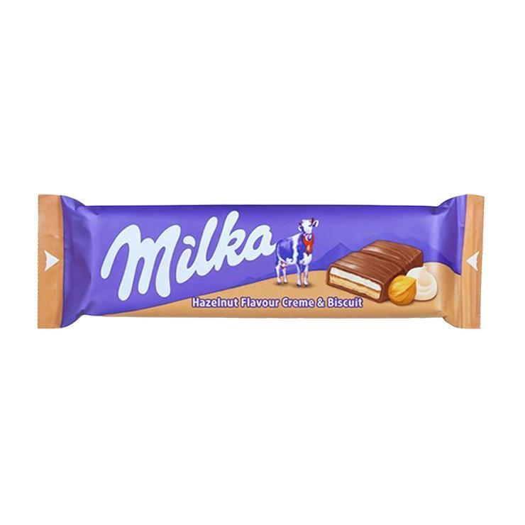 Батончик Milka hazelnut крем бисквит 46 гр., флоу-пак