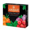 Чай Akbar, Северные ягоды и Травы черный, 150 гр., картон