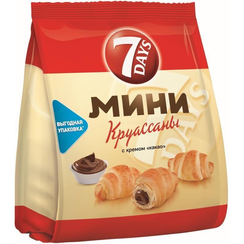 Круассаны 7 Days мини c кремом какао 105 гр., флоу-пак