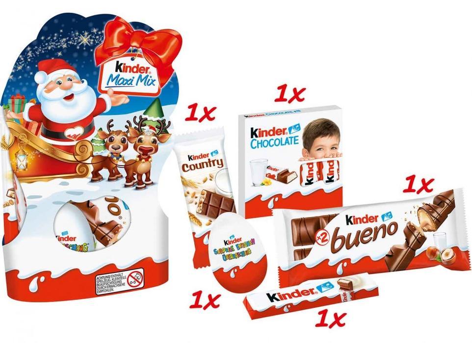 Подарок новогодний Kinder Maxi Mix 157 гр., картон