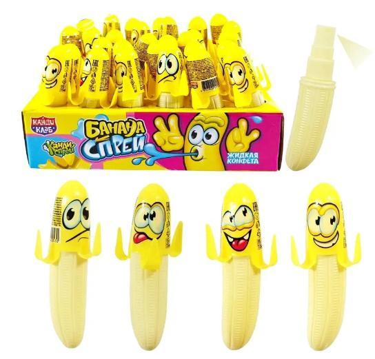 Конфета жидкая Канди Клаб Банана спрей 15 мл., ПЭТ