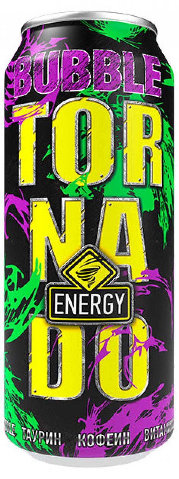 Напиток энергетический Tornado Energy Bubble газированный 450 мл., ж/б