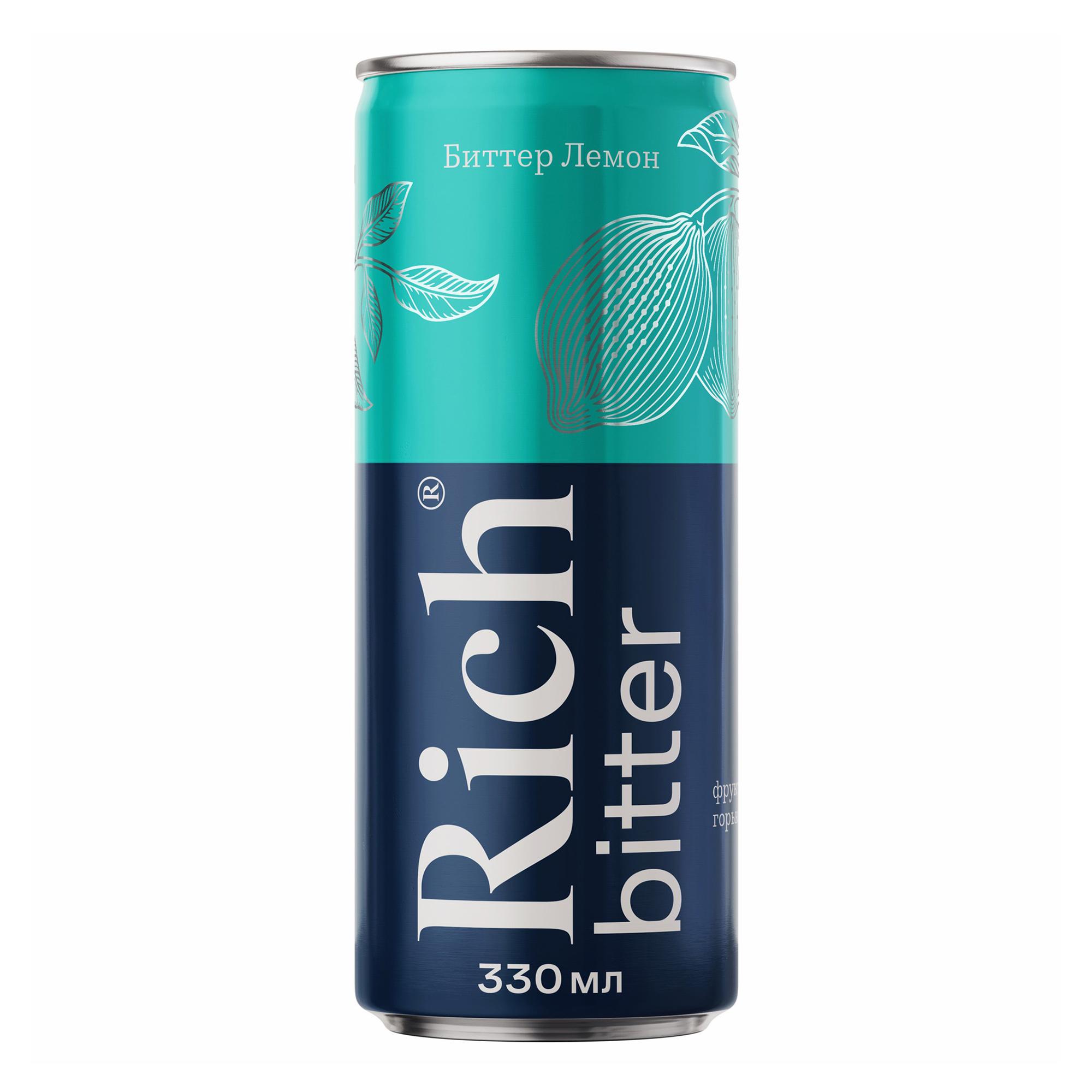 Напиток газированный Rich Bitter Lemon 330 мл., ж/б