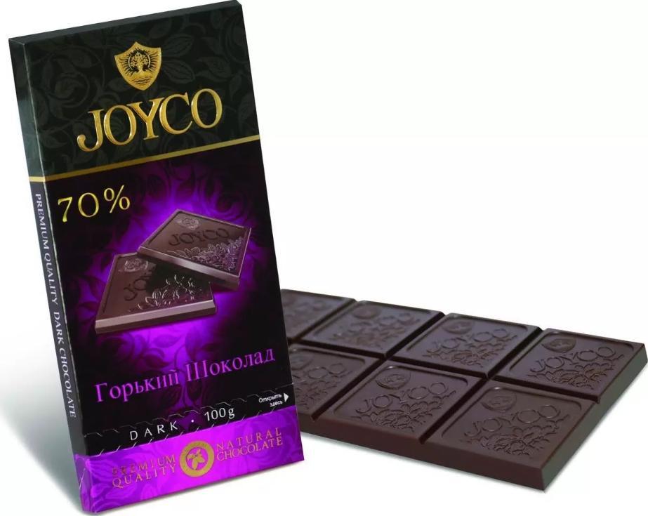 Шоколад Joyco горький 70% 100 гр., картон