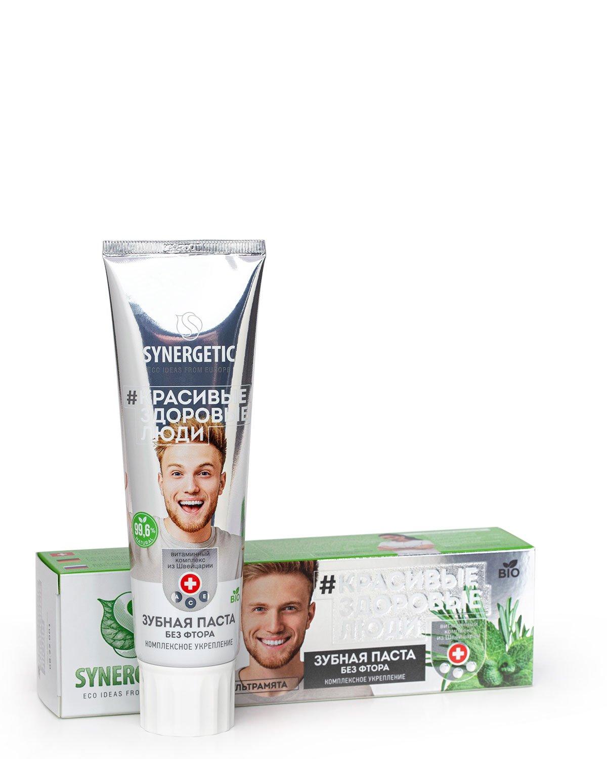 Зубная паста Synergetic комплексное укрепление 100 гр., туба