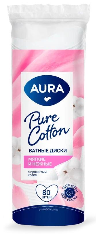 Ватные диски Aura Beauty 80 шт., пакет