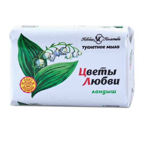 Мыло туалетное Невская Косметика Цветы любви Ландыш 90 гр., обертка