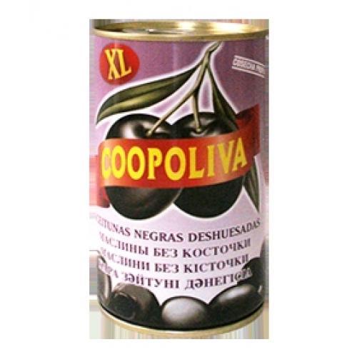Маслины Coopoliva без косточки, 350 гр., ж/б
