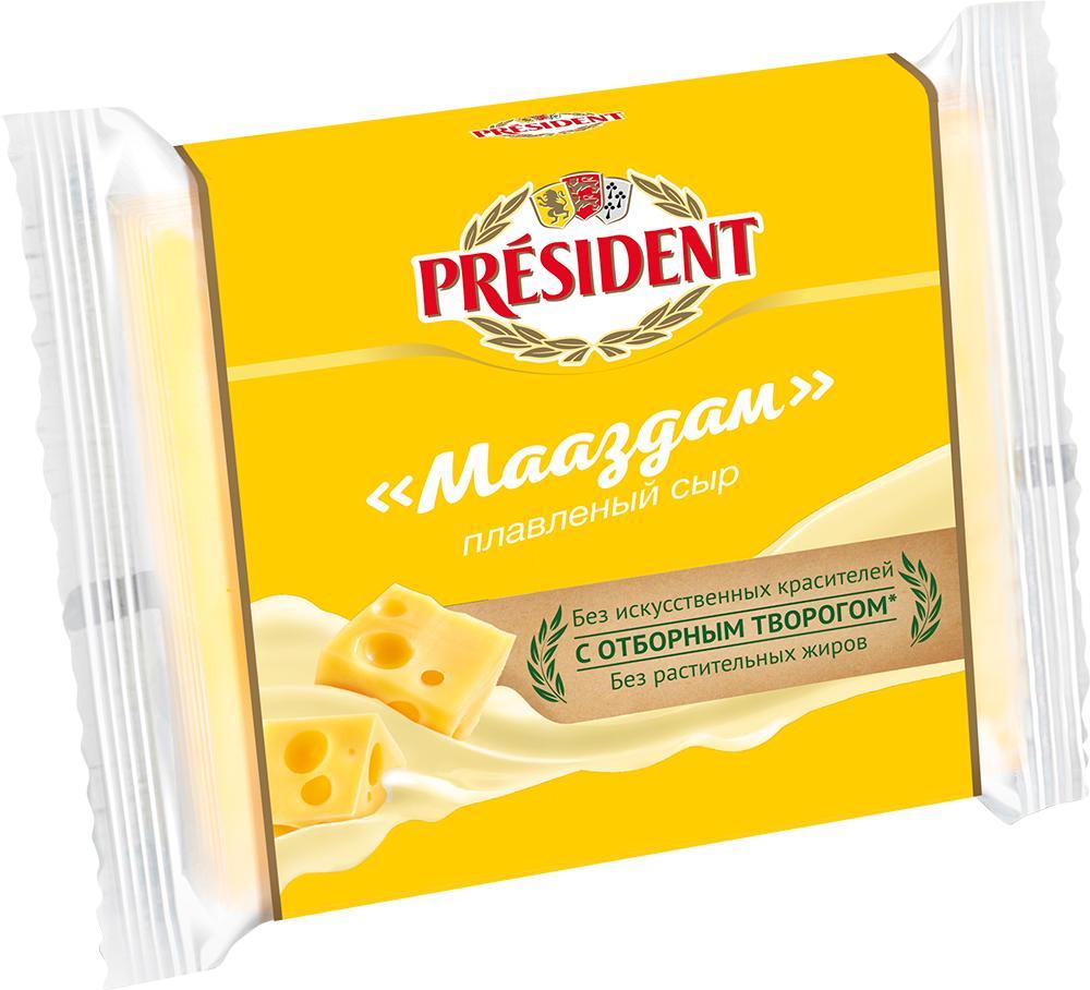 Сыр плавленый President Мааздам 150 гр., флоу-пак
