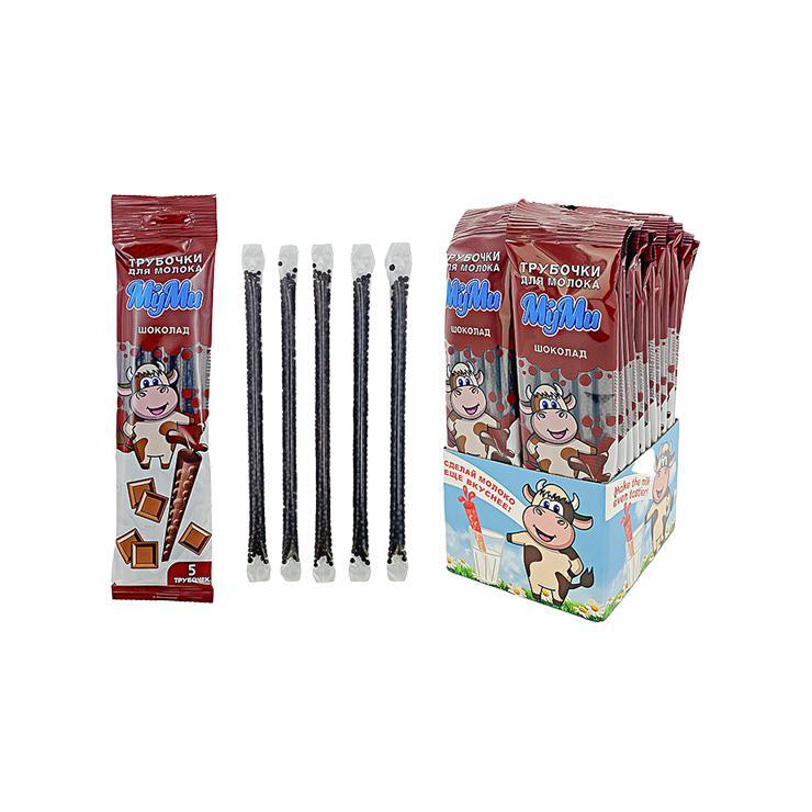 Трубочка для молока МуМи шоколад со сливками 30 гр., флоу-пак
