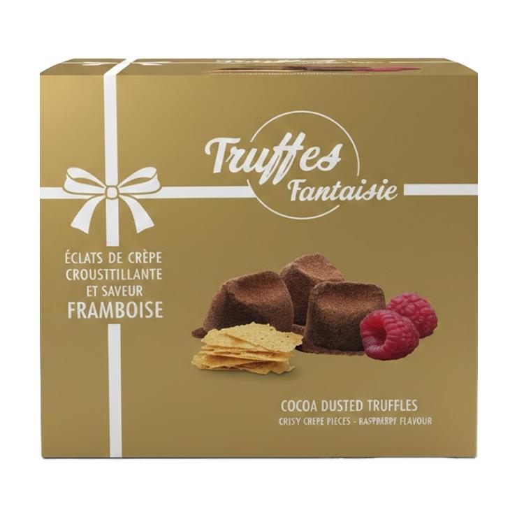 Трюфели GUYAUX фантазия со вкусом малины и кусочками хрустящих вафель 50 гр., картон