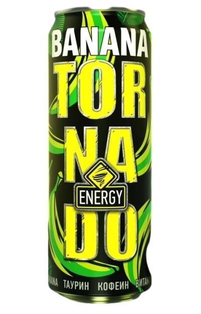 Напиток энергетический Tornado Energy банан 450 мл., ж/б