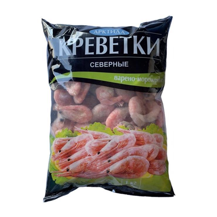 Креветки Polar 70/90 Северные варено-мороженые 1 кг., флоу-пак