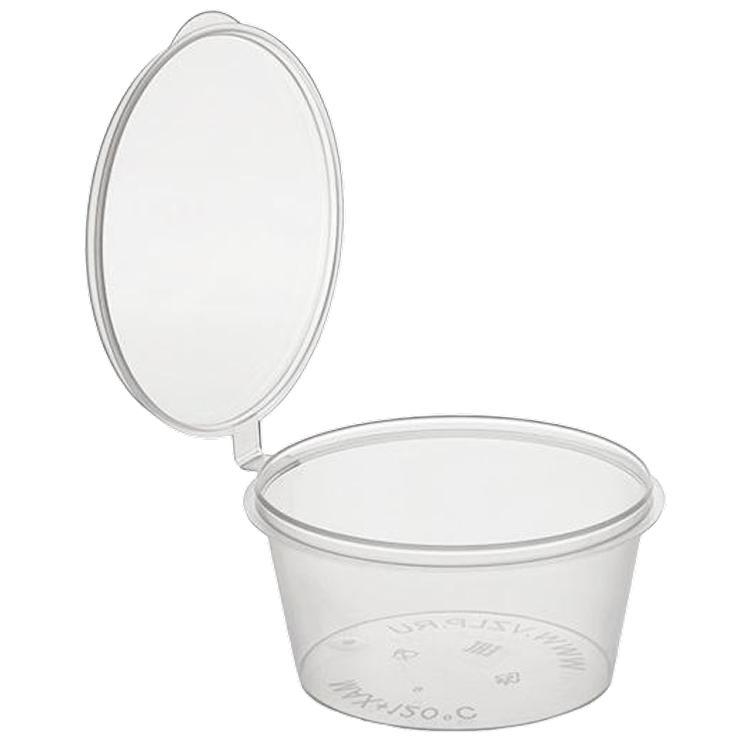 Соусник Вольгинский завод литьевых пластмасс 50 мл d 55 мм H 29,4 мм стандарт с неразъемной крышкой прозрачный ПП., пакет