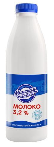 Молоко Минская марка ультрапастеризованное 3,2%, 900 мл., ПЭТ