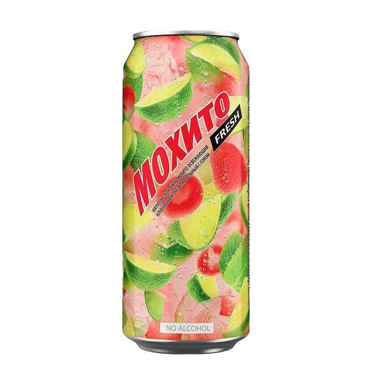 Напиток газированный Мохито fresh со вкусом клубники 500 мл., ж/б