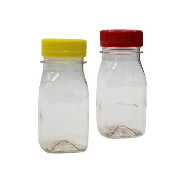 Бутылка ПЭТ 100 мл, квадр., прозр., горло d38 мм, крышка в компл. Россия 0,10 BRC