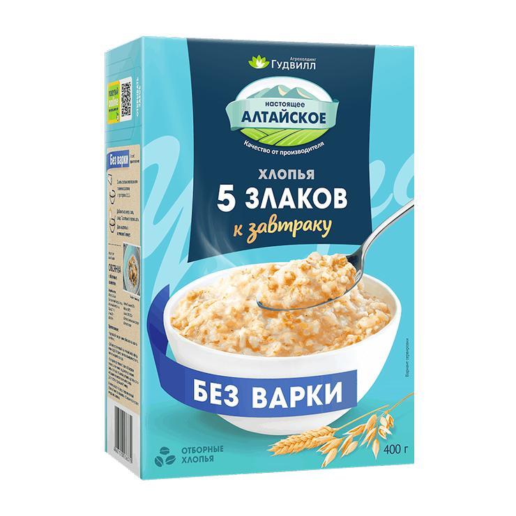 Хлопья 5-и злаковые Гудвилл, 400 гр., картон