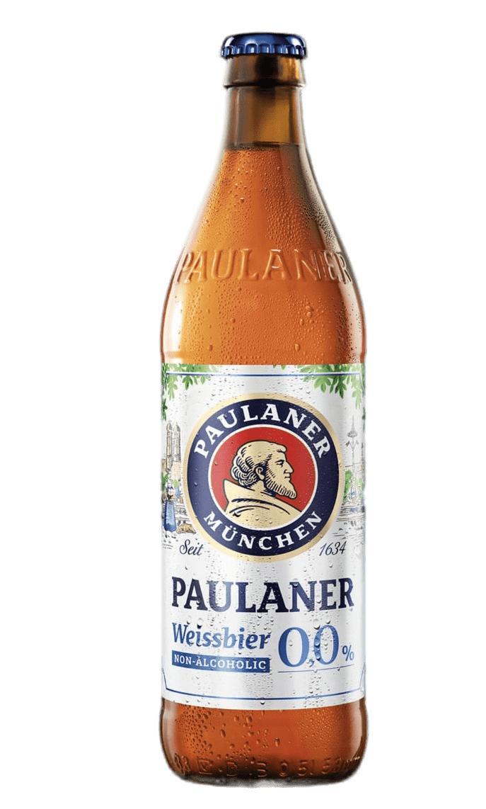 Пиво Paulaner Hefe-Weissbier безалкогольное светлое нефильтрованное 500 мл., стекло