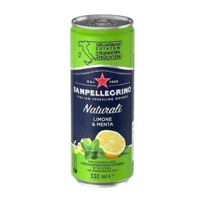 Напиток газированный Sanpellegrino Limone Menta лимон мята 330 мл., ж/б