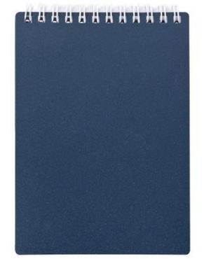 Блокнот Hatber Metallic А7 80л. на гребне Темно-синий