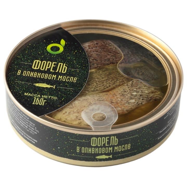 Форель Ecofood в оливковом масле 160 гр., ж/б