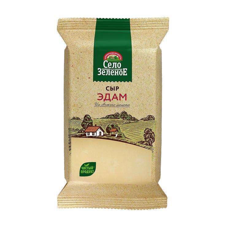 Сыр Село Зелёное  Эдам 45%, 200 гр., в/у