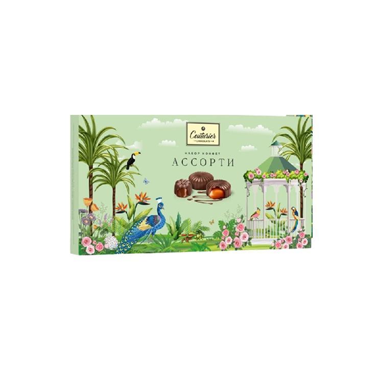 Конфеты Couturier райский сад шоколадные ассорти 130 гр., картон